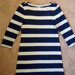 EUC Old Navy Striped Boat Neck Knit Dress WORN 1X